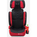 FMifold FOTELIK SAMOCHODOWY MODEL MARCO Black-Red Pikowany R129 100-150 CM ISOFIX