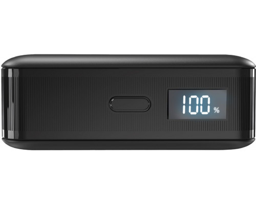 SBS HD 30W 10000mAh USB-C ar displeju LCD - black