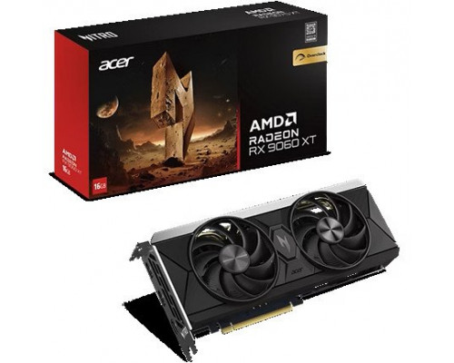 Acer Nitro Radeon RX 9060 XT 16 GB OC z procesorem AMD, 16 GB pamięci GDDR6, port HDMI: 1, złącze PCI Express 5.