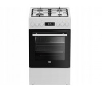 BEKO Cooker | FSM51339DWDS | Hob type Gas | Oven type Electric | Baltas | Plotis 50 cm | Grilling | LED | Gylis 60 cm | 60 L