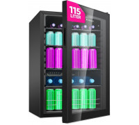 Bomann KSG 7290 black Glass Door Refrigerator 84,5cm