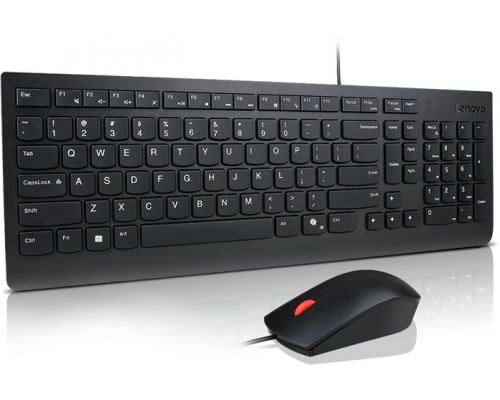 Lenovo Essential Wired Combo Keyboard and Mouse | Keyboard and Mouse Set | Wired | Mouse included | estoński | Black
