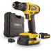 Cordless Drill and Screwdriver Set, 2 Batteries + Bits Yellow