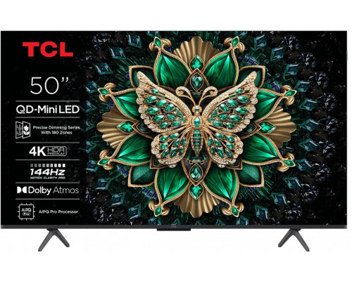 TCL 50Q6C 127 cm (50") 4K Ultra HD Smart TV Wi-Fi Metaliczny