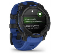 Smartwatch Garmin Instinct 3 AMOLED 45mm black z paskiem w kolorze blackm / black / bolt blue