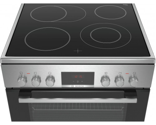 Kuchenka Bosch Serie 4 HKR39C250, Freestanding cooker, Black, Grey, Rotary, Touch, Chrome, Front, 1.2 m