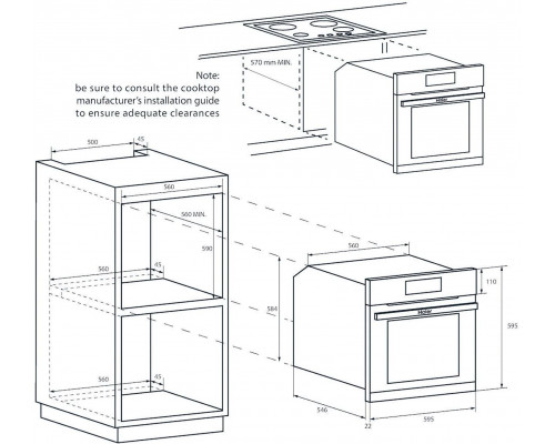 Haier Oven HWO60SM2B9BH 70 L Electric Pyrolytic/Hydrolytic Touch Height 59.5 cm Width 59.5 cm Black
