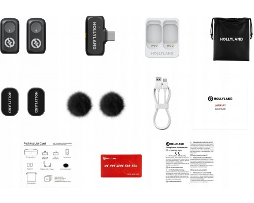 Hollyland LARK A1 Mini Duo with USB-C RX microphone system