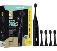 Brush Happybrush ECO* VIBE 3 Starterkit All Black+ 4 Refills elektryczna