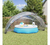 vidaXL Przezroczysta kopuła basenowa 592 x 590 x 275 cm PVC