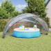 vidaXL Przezroczysta kopuła basenowa 592 x 590 x 275 cm PVC
