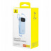 Baseus Qpow2 20000mAh 22,5W with dual cable with digital display + cable Simple USB-C 3A 0,3m (white) - blue
