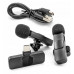2x Bezprzewodowy Krawatowy USB-C Klips Android Streaming Live Vlog
