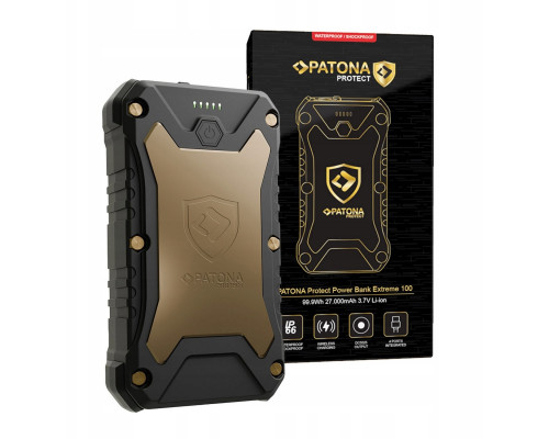 Patona Protect PowerBank Extreme 100 PD65W 27000mAh z ładowaniem bezprzewodowym