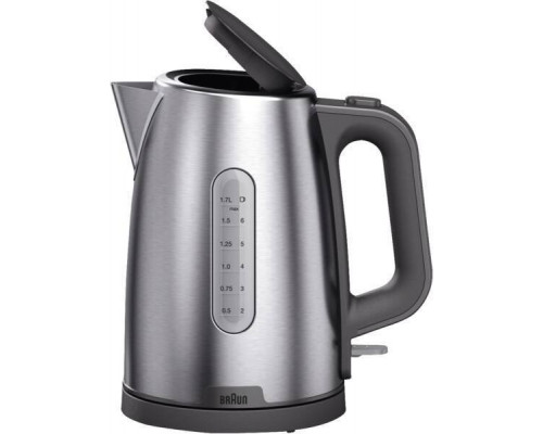Braun WK 1500 GY czajnik elektryczny 1,7 l 2200 W Gray, Stal nierdzewna