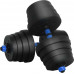 vidaXL Zestaw hantli 2 w 1 Black i blue 121 x 19,5 x 19,5 cm