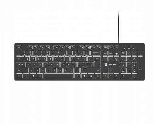 Natec KLAWIATURA HERRING GLOW US BIAŁE PODŚWIETLENIE