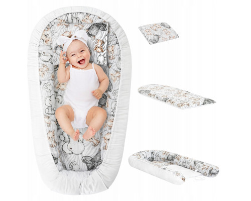 KOKON ZESTAW 3 ELEMNTY ZEBRA I LEW