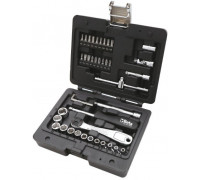 ZESTAW NASADEK 1/4' + BITY I AKCESORIA, 42 CZ.