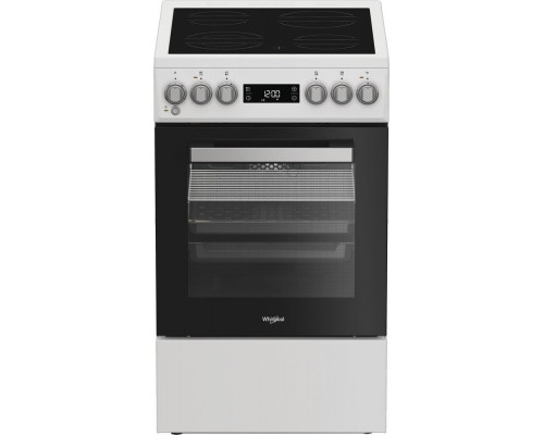 Whirlpool Cooker | Whirlpool | Hob type Vitroceramic | Oven type Electric | White | Width 50 cm | Depth 60 cm | 60 L