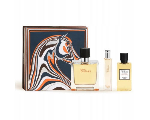 Hermès Terre D'Hermès Parfum 75 ml + Parfum 15 ml + SG body and hair 40 ml M