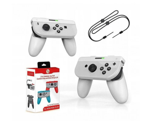 2x Handgrip Handles Pad Na Joy-cony For Nintenfor Switch / Oled / Jys-ns226 / 2x White