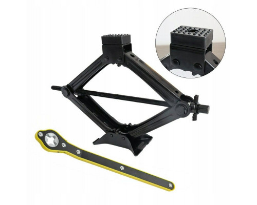 Lift trapezoidal z gumą 1,5t z kluczem grzechotką (h min 110mm, h max 400mm)