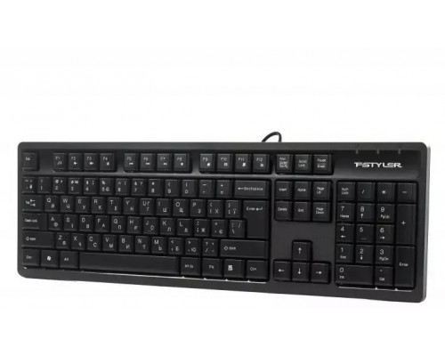 A4Tech A4tech FK12, multimedialna klawiatura biurowa, CZ/US, USB, czarny