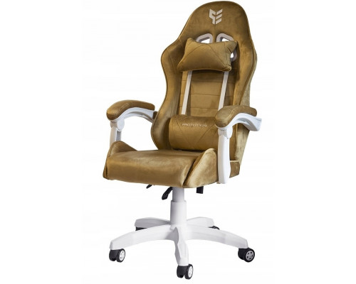 obrotowy Gaming ENZO XL BEIGE ALCANTARA ICE