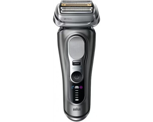 Braun Series 9 Pro+ 9655cc, Foil shaver, Grey, Buttons, Battery, Lithium-Ion (Li-Ion), Built-in battery