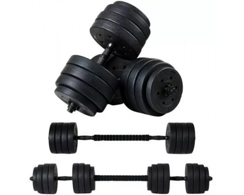 Dumbbells Bitumiczne 40 kg Zestaw 4w1 + uchwyty