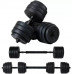 Dumbbells Bitumiczne 40 kg Zestaw 4w1 + uchwyty