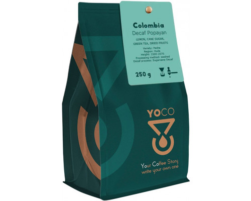 YoCo YOCO - kawa ziarnista bezkofeinowa Kolumbia Popayan Filter 250 g