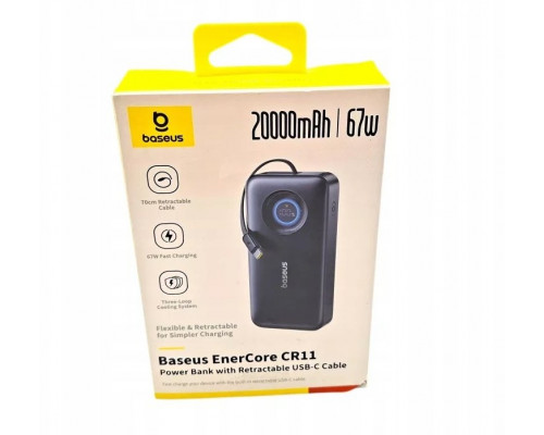 Baseus LiPo PowerBank 20000mAh 67W with cable do ładowania EnerCore CR11 BASEUS E0027H00 (6932172691929)