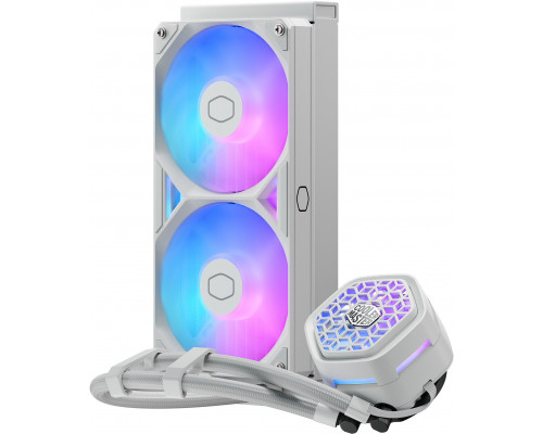 Cooler Master chłodnica wodna MasterLiquid Atmos II VRM 240, 2x120mm, LGA1851, AM5, biała