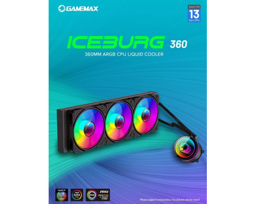 GameMax Gamemax CPU Liquid Cooler | ICEBURG 360 INFINITY BK | Black | Intel, AMD