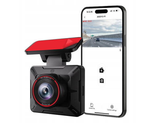 Dod Tech Kamera car AKEEYO P1 wideorejestrator FullHD 30fps - black