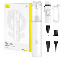 Baseus Odkurzacz bezprzewodowy Baseus A3lite samochodowy z funkcją pompki do materacy - biały