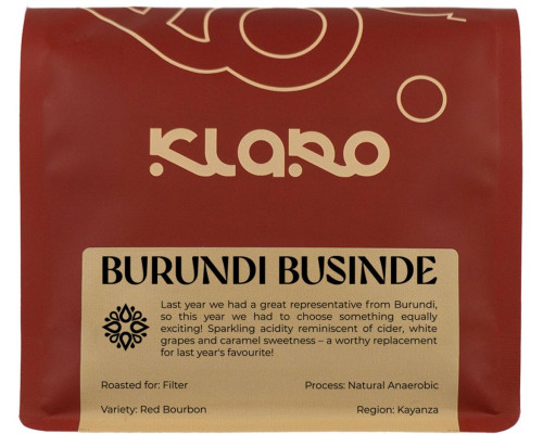 Klaro - kawa ziarnista Burundi Businde Anaerobic Natural Filter 200 g