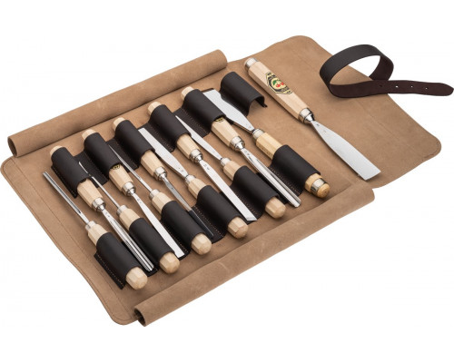 Kirschen Kirschen Leather roll-up bag, empty 12 compartments