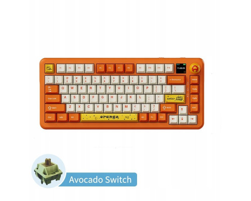 Ajazz mechaniczna bezprzewodowa AK820 MAX PLUS Avocado Switch Orange Theme - 3 model