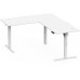 Gaming galds SENSE7 Nojo Light Corner White 160 cm x 140 cm White
