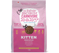 Schesir Born Carnivore, karma sucha, dla kociąt, chicken z jajkiem, 1,25 g, worek