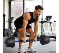 vidaXL vidaXL Zestaw hantli 2 w 1 40kg Black i blue