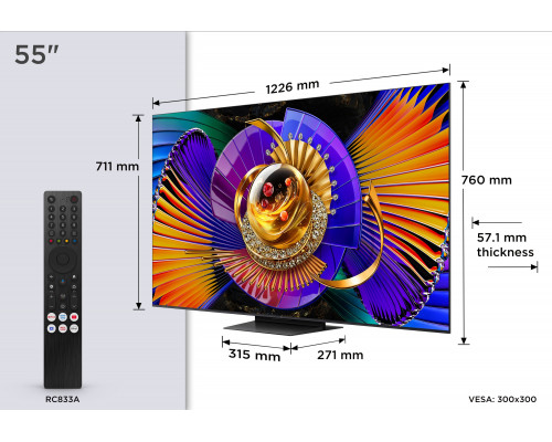 TCL C7L 55'' 4K UHD SQD-Mini LED Black - 55C7L (5901292529956)