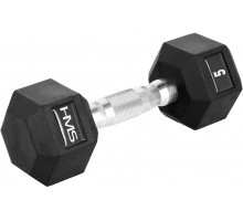 HMS ‎‎Hantel Hex Pro rubberized 1 x 5 kg