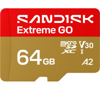 SD  SanDisk Extreme GO MicroSDXC 64 GB Class 10 UHS-I/U3 A2 V30 (SDSQXGN-064G-GN6MN)