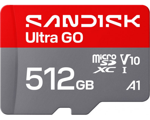 SD  SanDisk Ultra GO MicroSDXC 512 GB Class 10 UHS-I/U1 A1 V10 (SDSQUGN-512G-GN6MN)