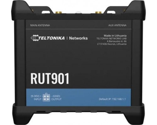 Teltonika Cellular network Black Aluminium Fast Ethernet 10,100 Mbit/s (RUT901)
