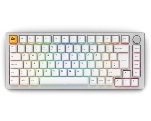 Glorious GMMK Pro  klawiatura, 75% - Pre-built, ISO UK-Layout - White (GLO-GMMK-P75-FOX-ISO-W-UK)